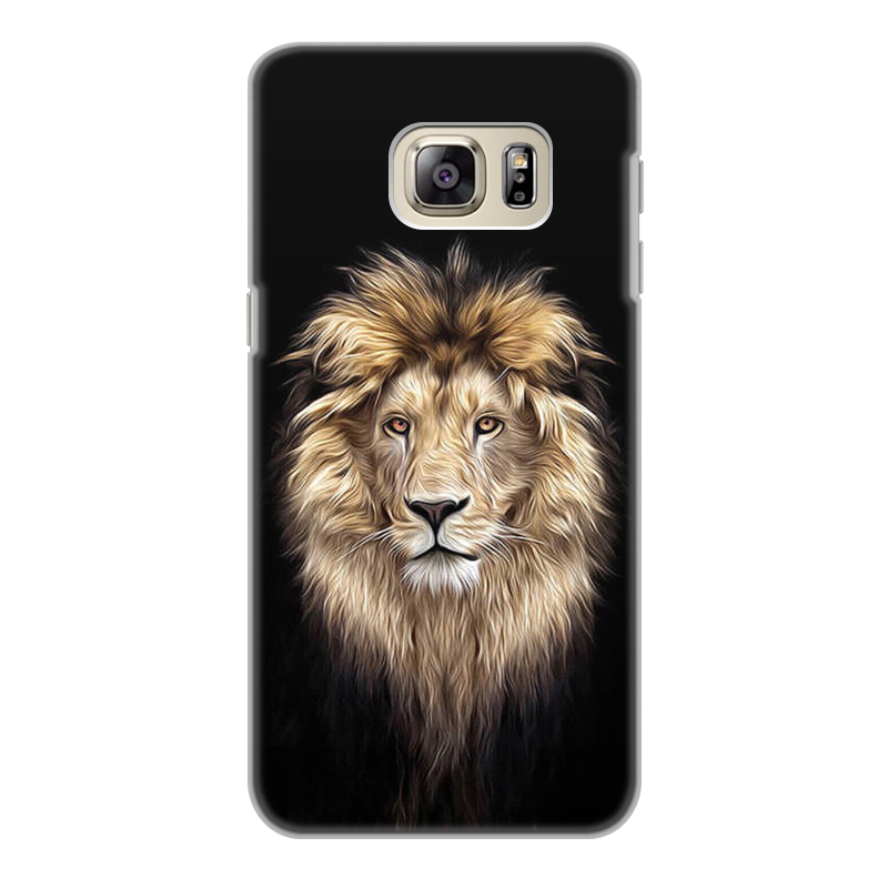 Printio Чехол для Samsung Galaxy S6 Edge, объёмная печать Лев. живая природа