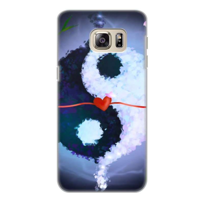 Printio Чехол для Samsung Galaxy S6 Edge, объёмная печать Инь и ян printio чехол для samsung galaxy s7 объёмная печать инь и ян