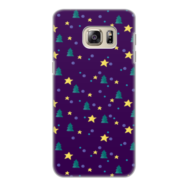 Printio Чехол для Samsung Galaxy S6 Edge, объёмная печать Елки и звезды printio чехол для iphone 6 объёмная печать елки и звезды