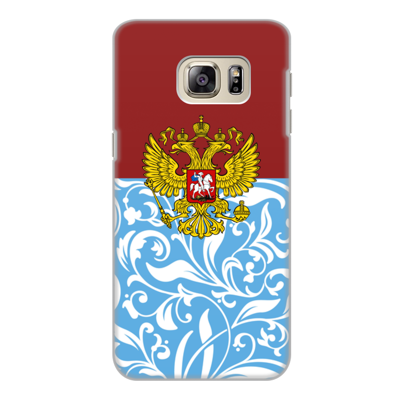 Printio Чехол для Samsung Galaxy S6 Edge, объёмная печать Цветы и герб