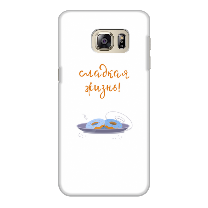 Printio Чехол для Samsung Galaxy S6 Edge, объёмная печать Сладкая жизнь! пончики силиконовый чехол на samsung galaxy a12 m12 самсунг а12 м12 silky touch premium с принтом sarcasm element голубой