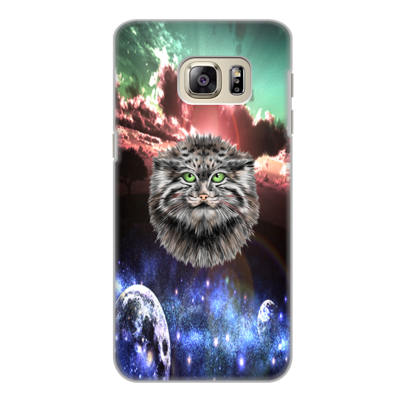 цена Printio Чехол для Samsung Galaxy S6 Edge, объёмная печать Кот в космосе