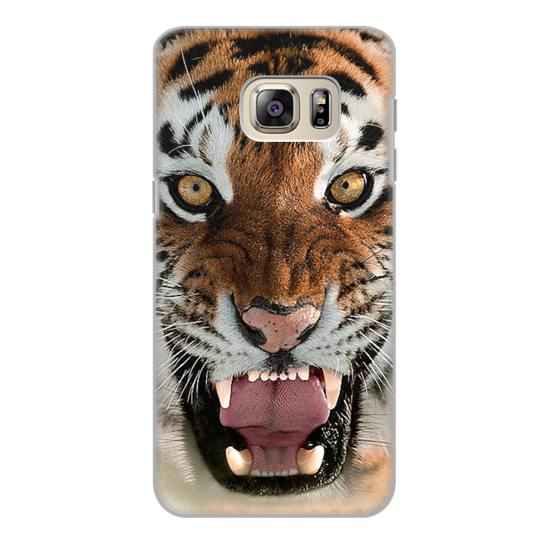 Printio Чехол для Samsung Galaxy S6 Edge, объёмная печать Тигры. живая природа