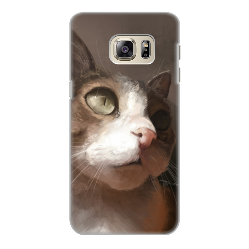 Printio Чехол для Samsung Galaxy S6 Edge, объёмная печать Котик чехол mypads кошка с трубкой для motorola edge 30 ultra задняя панель накладка бампер