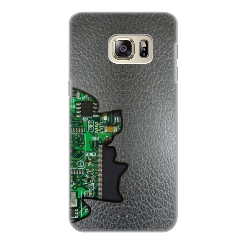 Printio Чехол для Samsung Galaxy S6 Edge, объёмная печать Внутренний мир телефона (микросхема).