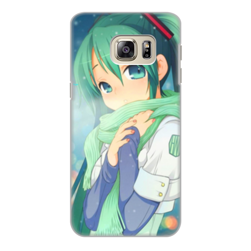 Printio Чехол для Samsung Galaxy S6 Edge, объёмная печать Miku hatsune sush