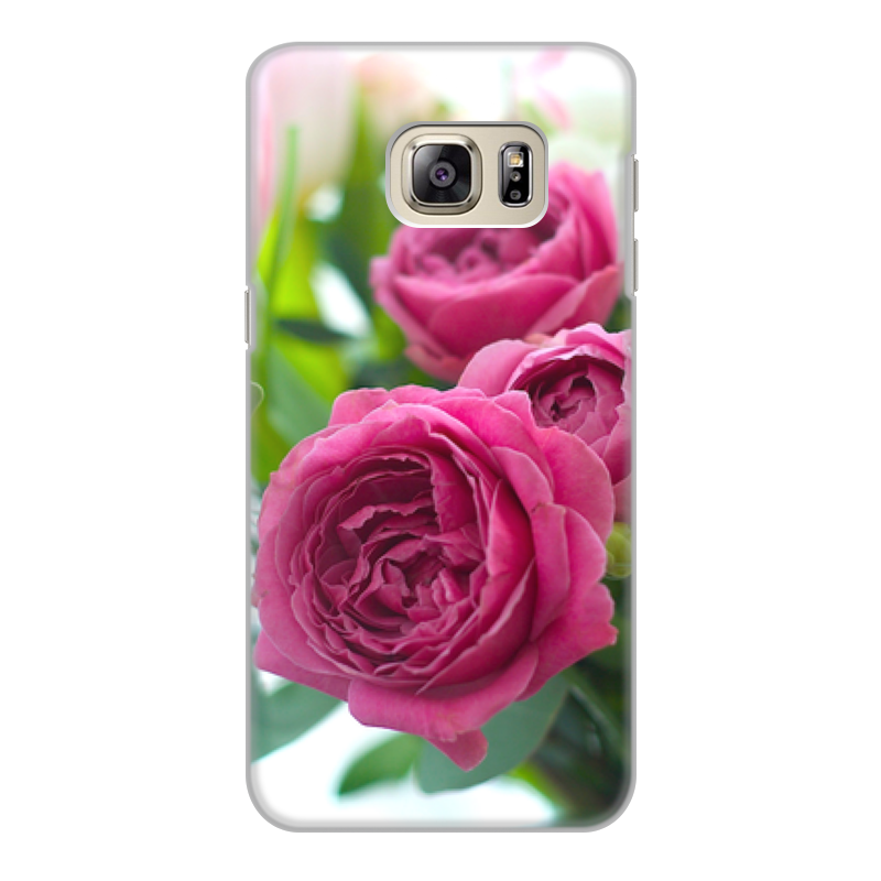 Printio Чехол для Samsung Galaxy S6 Edge, объёмная печать Розовые розы printio чехол для samsung galaxy s6 edge объёмная печать злые вы я к вам ъуъ съука