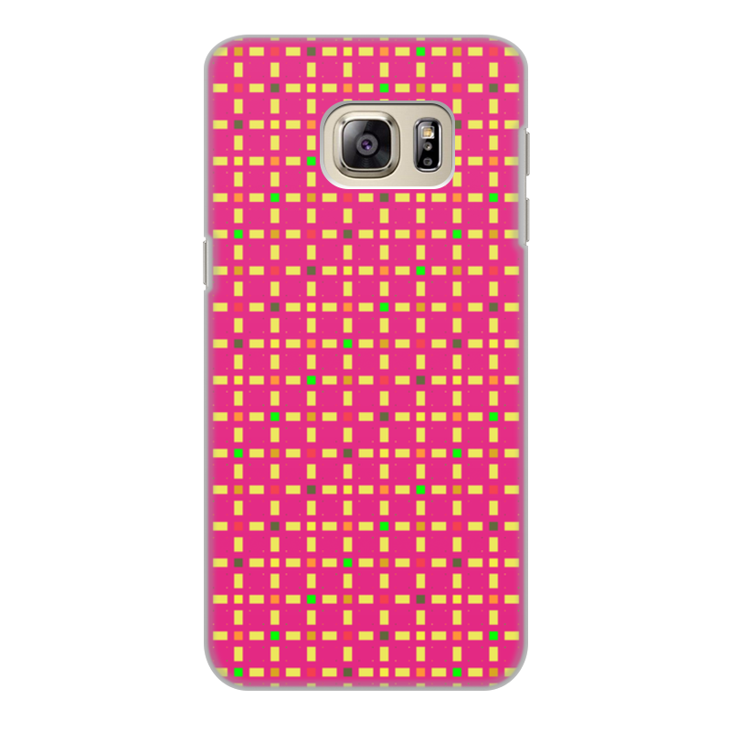 Printio Чехол для Samsung Galaxy S6 Edge, объёмная печать Розовый узор чехол mypads геометрический олень для samsung galaxy xcover pro 2 задняя панель накладка бампер