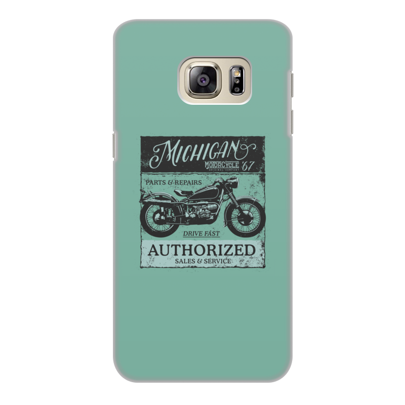 Printio Чехол для Samsung Galaxy S6 Edge, объёмная печать Michigan motorcycles 67