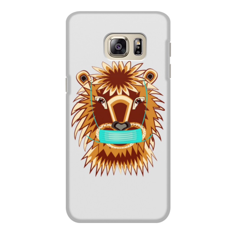 Printio Чехол для Samsung Galaxy S6 Edge, объёмная печать Лев в маске printio чехол для samsung galaxy s6 edge объёмная печать кот лев подарок для льва
