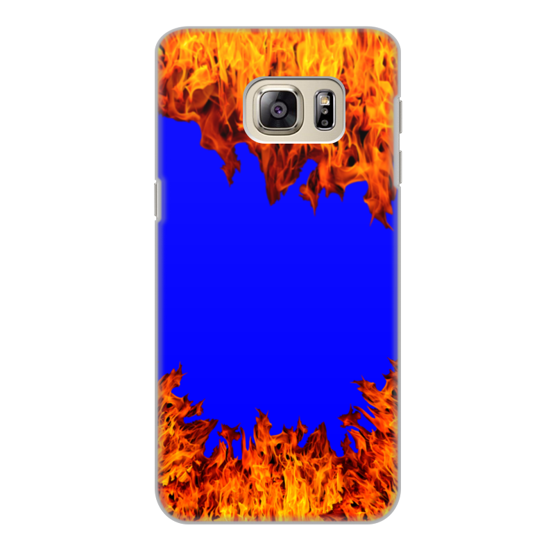 Printio Чехол для Samsung Galaxy S6 Edge, объёмная печать Пламя огня printio чехол для samsung galaxy s6 edge объёмная печать внутренний мир телефона шестеренки