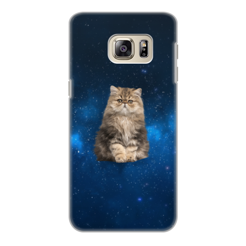 Printio Чехол для Samsung Galaxy S6 Edge, объёмная печать Кот в космосе