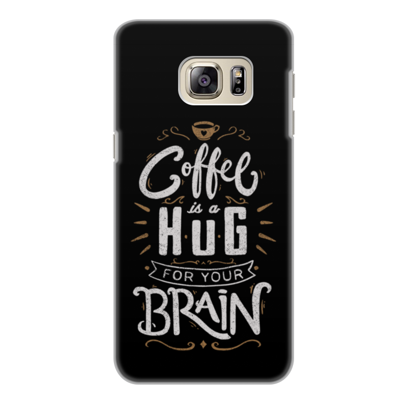 Printio Чехол для Samsung Galaxy S6 Edge, объёмная печать Кофе для мозга