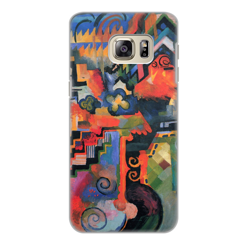Printio Чехол для Samsung Galaxy S6 Edge, объёмная печать Цветовая композиция (август маке) printio чехол для samsung galaxy s8 plus объёмная печать цветовая композиция август маке
