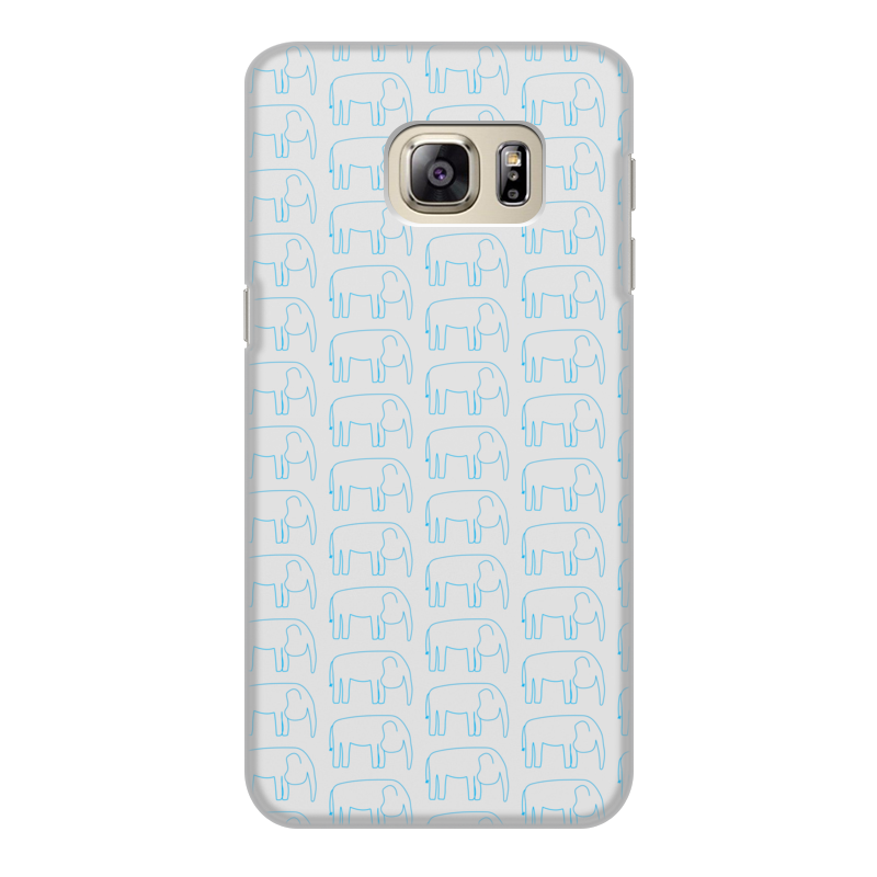 Printio Чехол для Samsung Galaxy S6 Edge, объёмная печать Синий слон