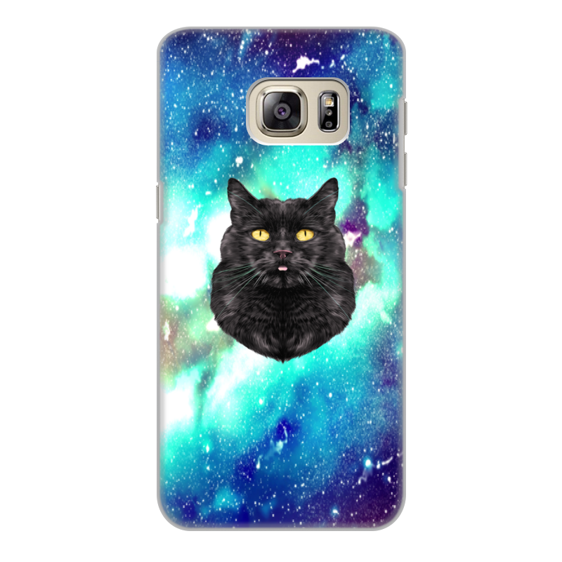 цена Printio Чехол для Samsung Galaxy S6 Edge, объёмная печать Кот в космосе
