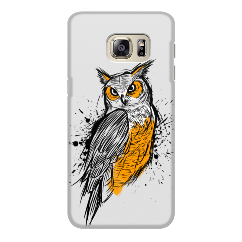 Printio Чехол для Samsung Galaxy S6 Edge, объёмная печать Эскиз совы