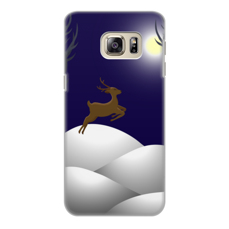 Printio Чехол для Samsung Galaxy S6 Edge, объёмная печать Олени в лесу