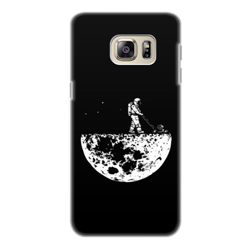 Printio Чехол для Samsung Galaxy S6 Edge, объёмная печать Космонавт на луне