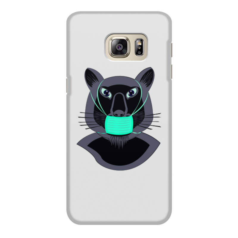 Printio Чехол для Samsung Galaxy S6 Edge, объёмная печать Пантера в маске printio чехол для samsung galaxy s6 edge объёмная печать кошки магия красоты