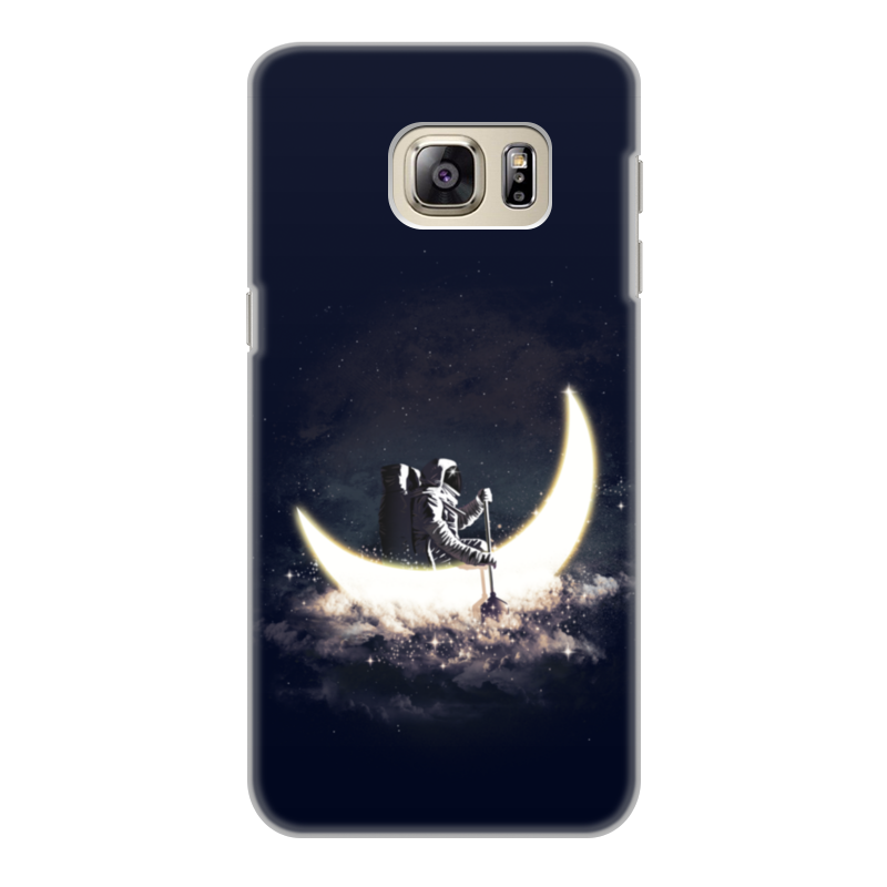 Printio Чехол для Samsung Galaxy S6 Edge, объёмная печать Лунная лодка