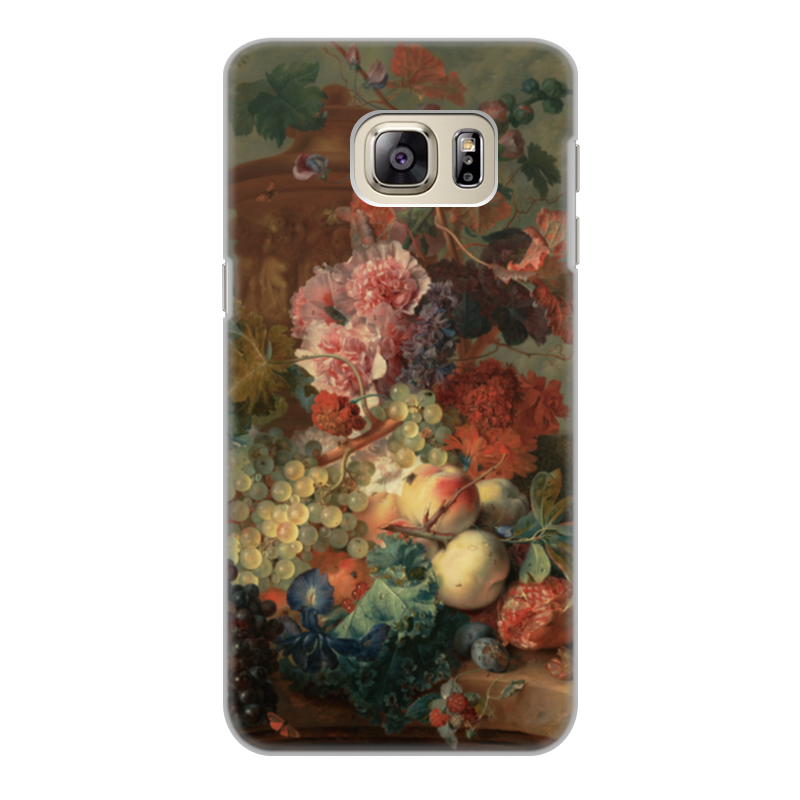 Printio Чехол для Samsung Galaxy S6 Edge, объёмная печать Цветы (ян ван хёйсум) printio чехол для samsung galaxy s6 edge объёмная печать ваза с цветами ян ван хёйсум