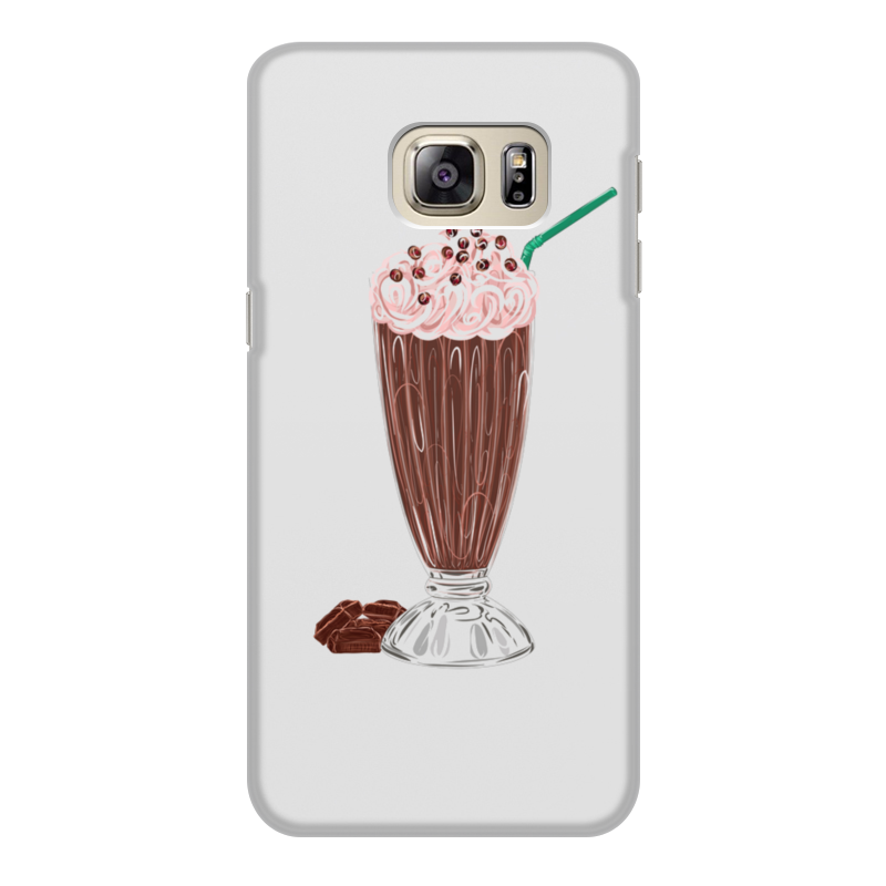 Printio Чехол для Samsung Galaxy S6 Edge, объёмная печать шоколадный коктейль
