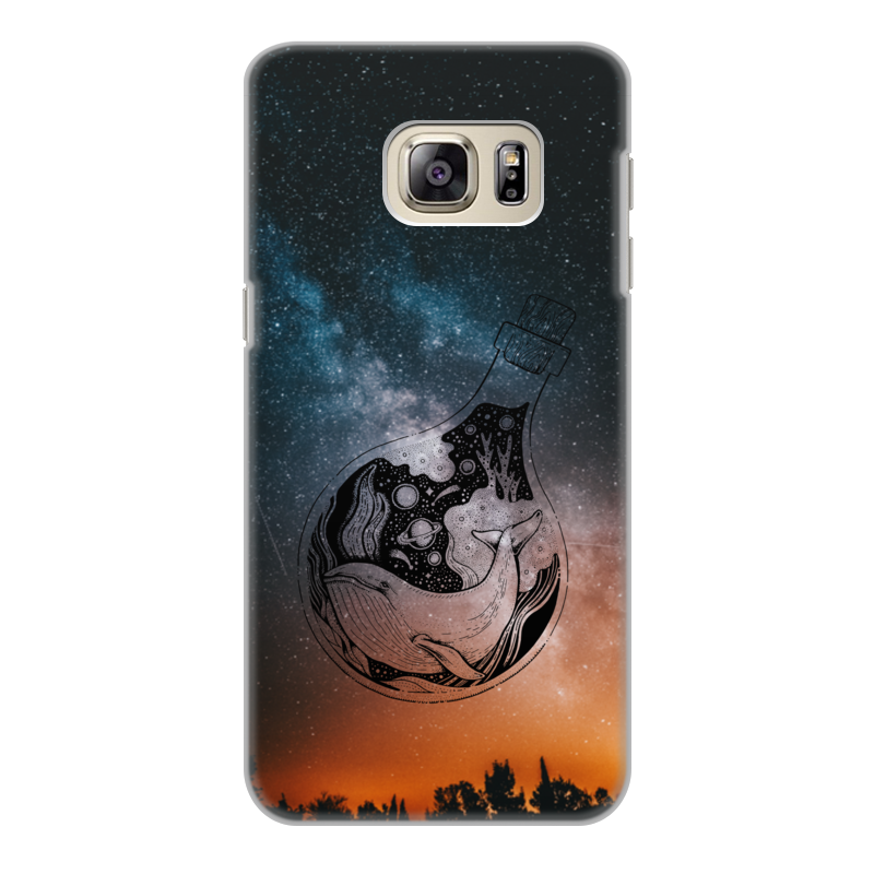 Printio Чехол для Samsung Galaxy S6 Edge, объёмная печать Космический кит