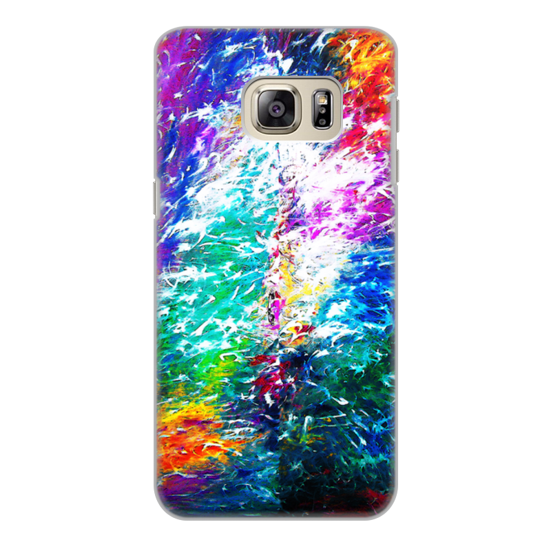 Printio Чехол для Samsung Galaxy S6 Edge, объёмная печать Яркая абстракция чехол mypads разноцветное лицо абстракция для motorola edge plus задняя панель накладка бампер
