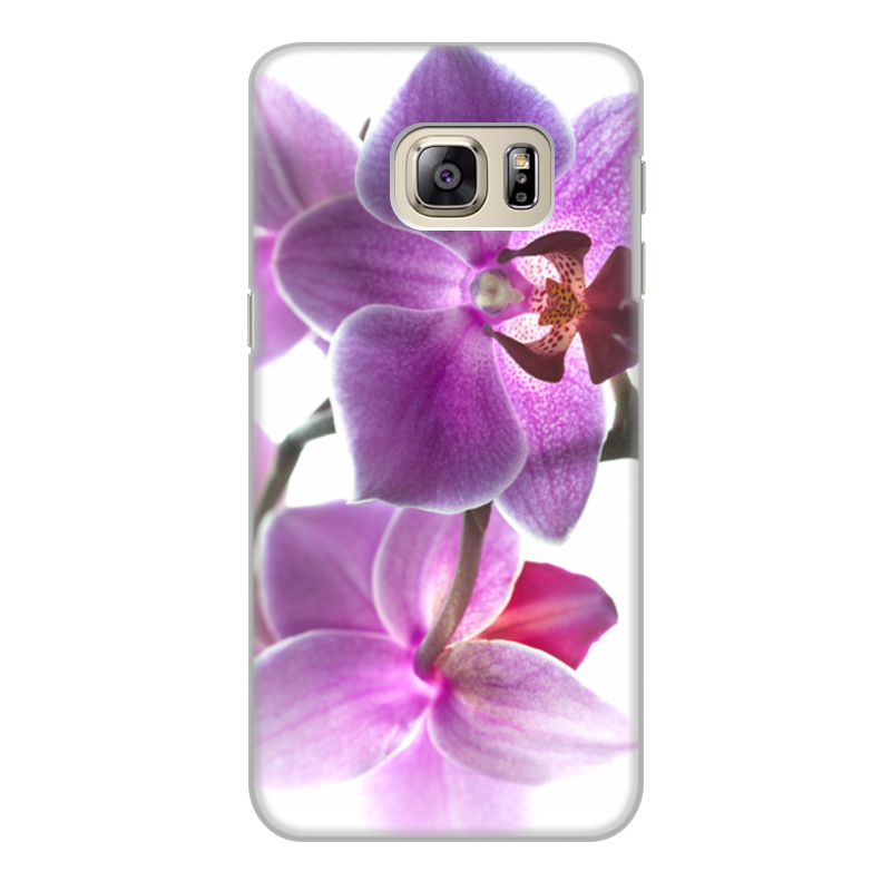 Printio Чехол для Samsung Galaxy S6 Edge, объёмная печать Орхидея чехол mypads красивый залив для motorola edge plus задняя панель накладка бампер
