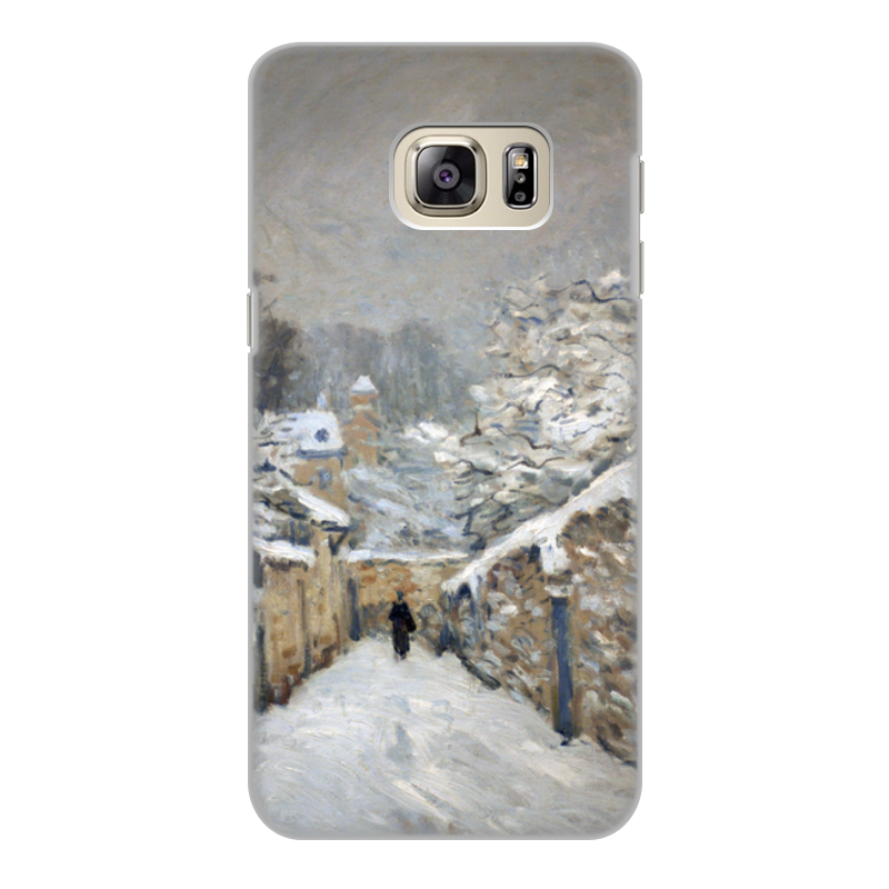 Printio Чехол для Samsung Galaxy S6 Edge, объёмная печать Снег в лувесьене (картина альфреда сислея)