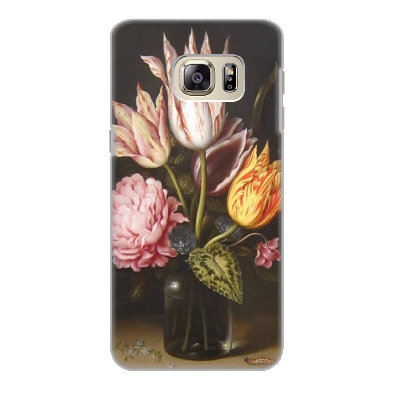 Printio Чехол для Samsung Galaxy S6 Edge, объёмная печать Букет из тюльпанов, роз, клевера, и цикламен