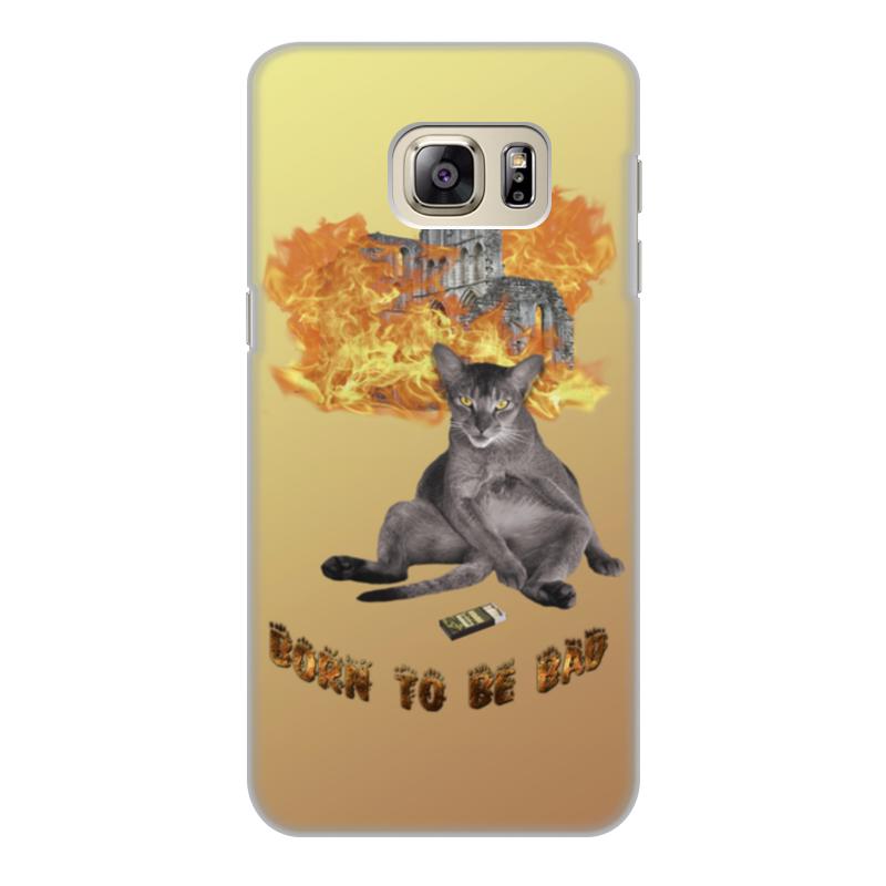 Printio Чехол для Samsung Galaxy S6 Edge, объёмная печать Рождён быть плохим re paчехол накладка artcolor для samsung galaxy a7 2018 с принтом девочка в обнимку с котом