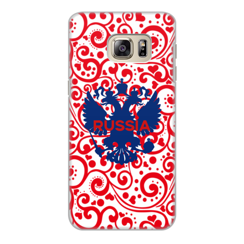 Printio Чехол для Samsung Galaxy S6 Edge, объёмная печать герб россии