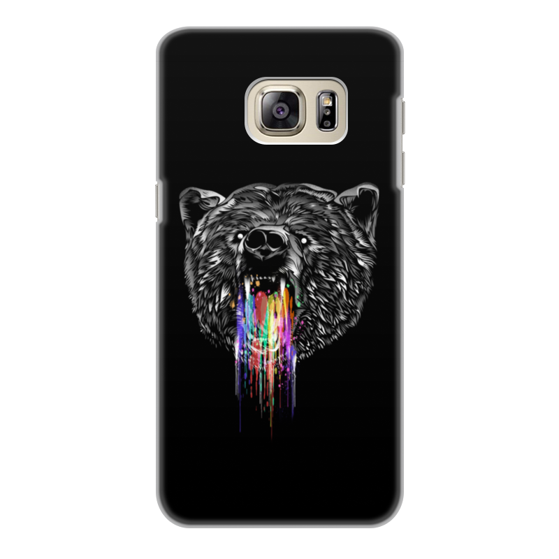 Printio Чехол для Samsung Galaxy S6 Edge, объёмная печать Радужный медведь чехол mypads парень черно белый абстракция для motorola moto edge x30 задняя панель накладка бампер