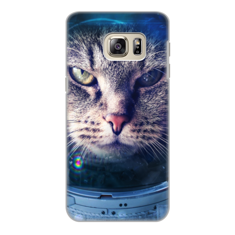 Printio Чехол для Samsung Galaxy S6 Edge, объёмная печать Кот в космосе