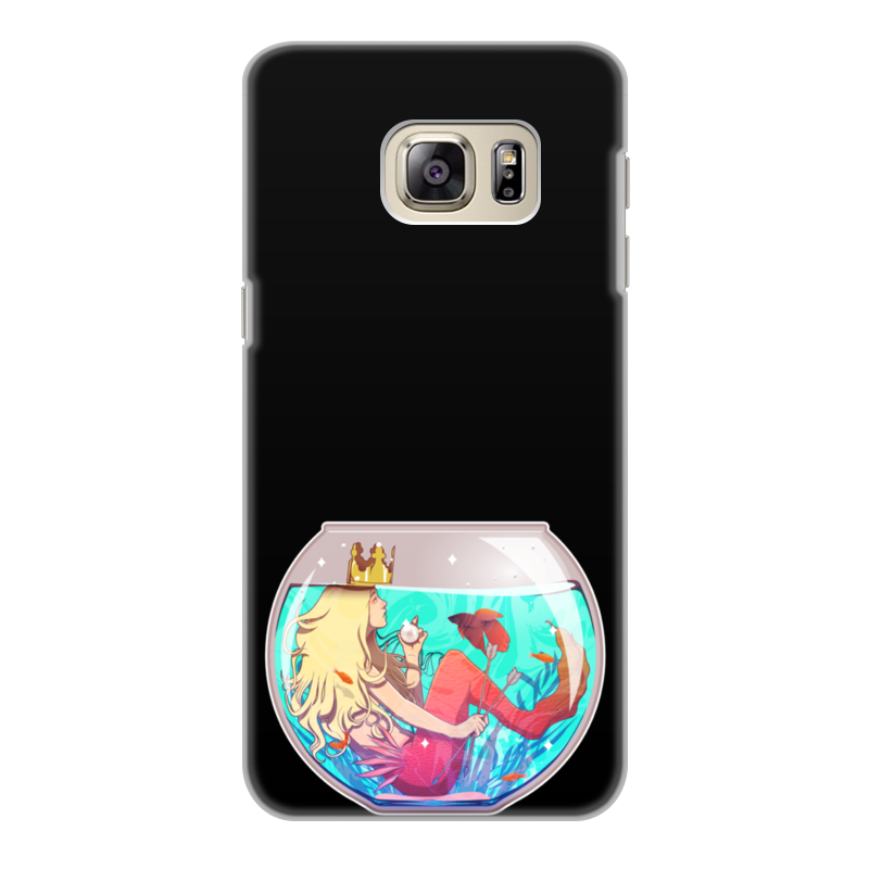 Printio Чехол для Samsung Galaxy S6 Edge, объёмная печать Русалка в аквариуме printio чехол для samsung galaxy s6 edge объёмная печать манта для настоящих мужчин черный вариант