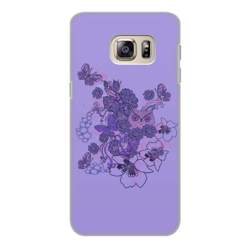 Printio Чехол для Samsung Galaxy S6 Edge, объёмная печать Сова в цветах жидкий чехол с блестками фламинго в цветах на samsung galaxy a50 самсунг галакси а50
