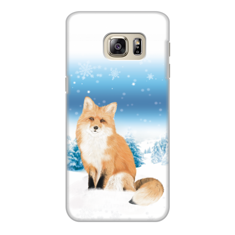 Printio Чехол для Samsung Galaxy S6 Edge, объёмная печать Лисичка в снегу. printio чехол для samsung galaxy s6 edge объёмная печать штрих код леса