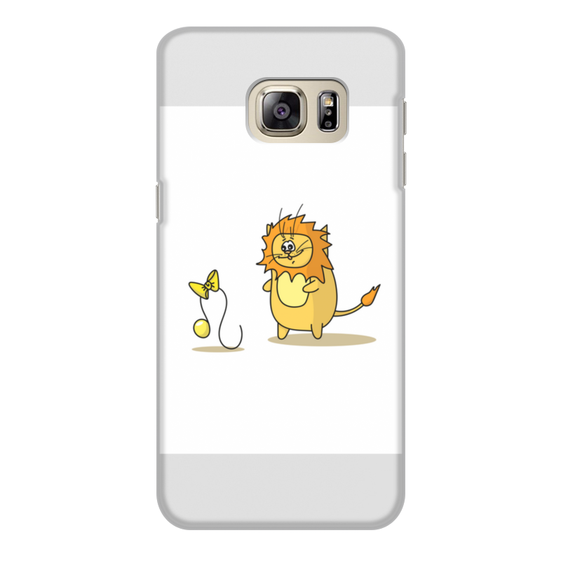 Printio Чехол для Samsung Galaxy S6 Edge, объёмная печать Кот лев. подарок для льва