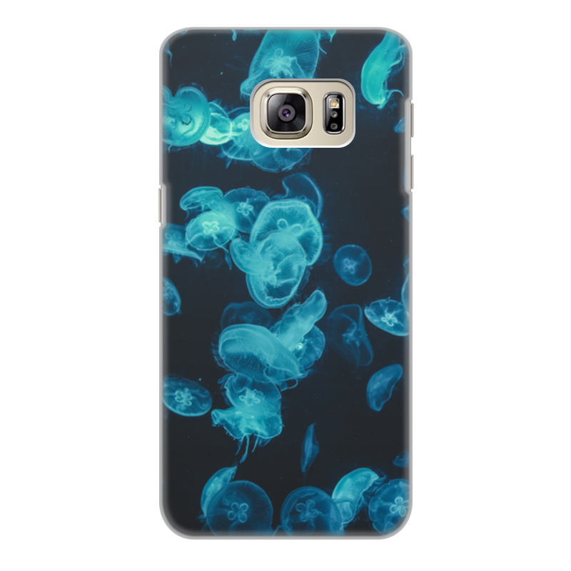 Printio Чехол для Samsung Galaxy S6 Edge, объёмная печать Морские медузы