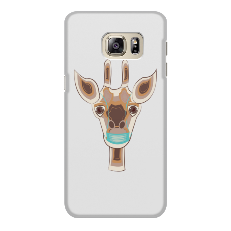 Printio Чехол для Samsung Galaxy S6 Edge, объёмная печать жираф в маске printio чехол для samsung galaxy s6 edge объёмная печать львица в маске