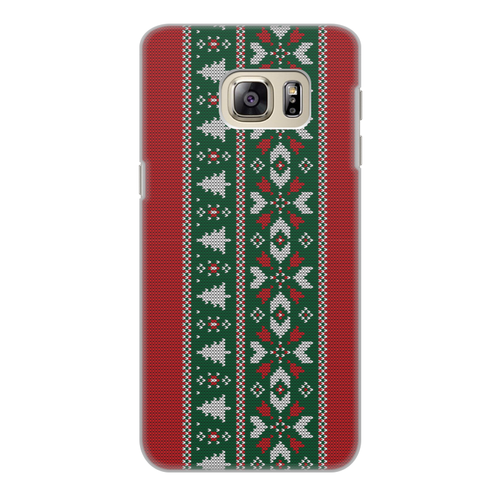 Заказать чехол для Samsung Galaxy S6/S6 Edge в Москве. Чехол для Samsung Galaxy S6 Edge, объёмная печать Новогодние узоры от FireFoxa - готовые дизайны и нанесение принтов.