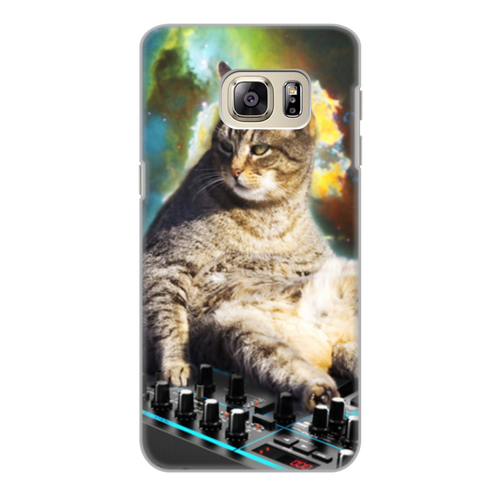 Заказать чехол для Samsung Galaxy S6/S6 Edge в Москве. Чехол для Samsung Galaxy S6 Edge, объёмная печать  Кот в космосе от THE_NISE  - готовые дизайны и нанесение принтов.