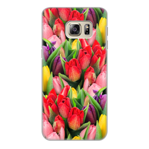 Заказать чехол для Samsung Galaxy S6/S6 Edge в Москве. Чехол для Samsung Galaxy S6 Edge, объёмная печать тюльпаны от THE_NISE  - готовые дизайны и нанесение принтов.