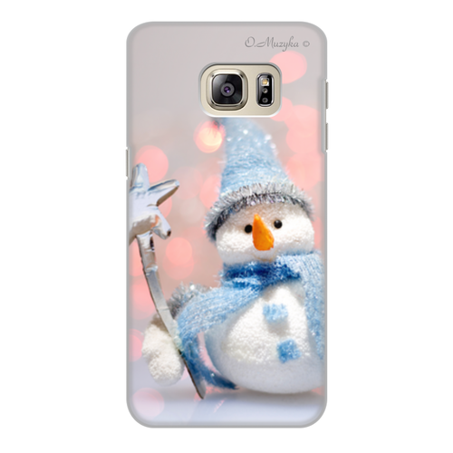 Заказать чехол для Samsung Galaxy S6/S6 Edge в Москве. Чехол для Samsung Galaxy S6 Edge, объёмная печать милый снеговик от Оксана Музыка - готовые дизайны и нанесение принтов.