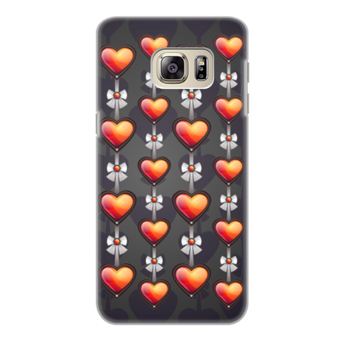 Заказать чехол для Samsung Galaxy S6/S6 Edge в Москве. Чехол для Samsung Galaxy S6 Edge, объёмная печать сердечки от THE_NISE  - готовые дизайны и нанесение принтов.