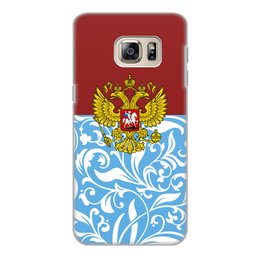 Заказать чехол для Samsung Galaxy S6/S6 Edge в Москве. Чехол для Samsung Galaxy S6 Edge, объёмная печать Цветы и герб от THE_NISE  - готовые дизайны и нанесение принтов.