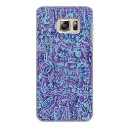 Заказать чехол для Samsung Galaxy S6/S6 Edge в Москве. Чехол для Samsung Galaxy S6 Edge, объёмная печать Голубое в фиолетовом от Vadim Koval - готовые дизайны и нанесение принтов.