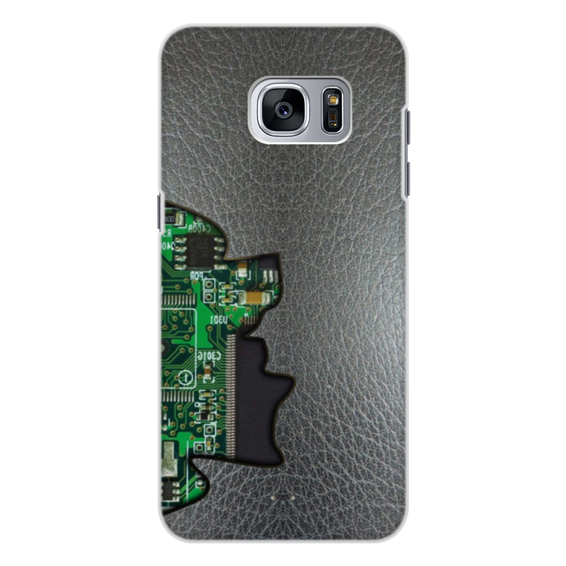 Printio Чехол для Samsung Galaxy S7, объёмная печать Внутренний мир телефона (микросхема). printio чехол для samsung galaxy note 2 внутренний мир телефона микросхема